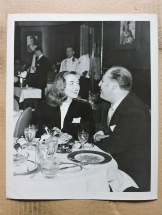 Ella Raines And Fashion Designer Fred Frederics At Stork Club Candid Photo 1948