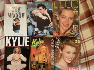 Kylie Minogue Set Of 6 Rare Uk Magazines / Books