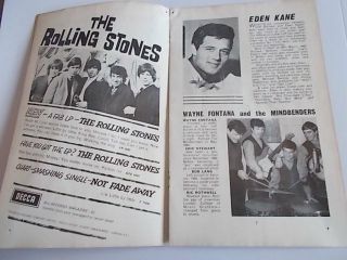 POP PARADE PROGRAMME 1964 ROLLING STONES THE HOLLIES 4
