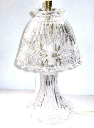 Princess House Heritage Crystal Romance Table Desk Lamp 10 " Tall