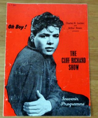 Rare Cliff Richard Souvenir Concert Programme 1959