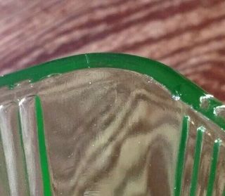Vintage Green Depression Glass Hazel Atlas Criss Cross Pattern Butter Dish Glows 8