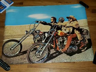 Rare Vintage 1969 Personality Poster,  Easy Rider,  Peter Fonda & Dennis Hopper