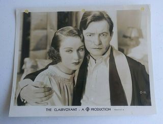 The Clairvoyant 1935 8 " X10 " B&w Photo Still,  Claude Rains,  Fay Wray