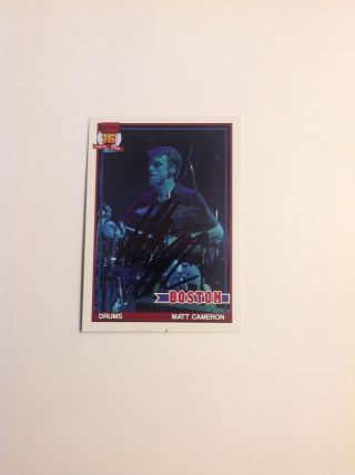 Pearl Jam Fenway Park 2016 Trading Card Signed By Matt Cameron