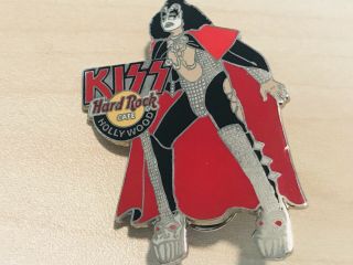 Rare Hard Rock Cafe Hollywood Ace Gene Simmons Kiss Collectible Pin Hologram