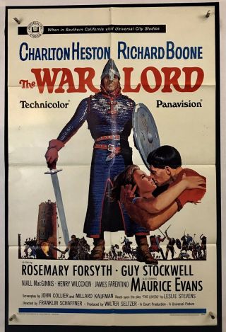 War Lord Movie Poster (verygood) One Sheet 1965 Charlton Heston 3922