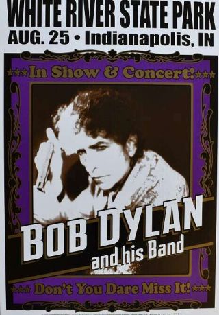 Bob Dylan Concert Poster Indianapolis 2012