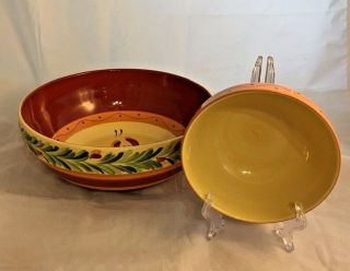 Southern Living Gail Pittman Siena Chip And Dip Bowl Set Near With Tags