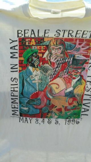 Beale St Festival Memphis Vintage T Shirt Rare Like Size Xl Memphis In May