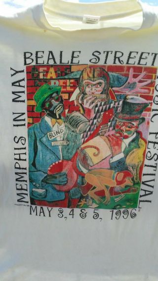 BEALE ST FESTIVAL MEMPHIS VINTAGE T SHIRT RARE LIKE size XL Memphis in May 2