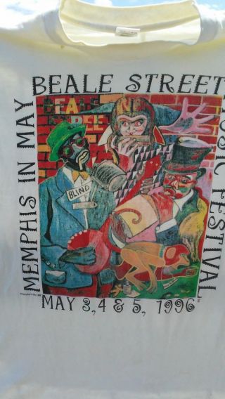 BEALE ST FESTIVAL MEMPHIS VINTAGE T SHIRT RARE LIKE size XL Memphis in May 3