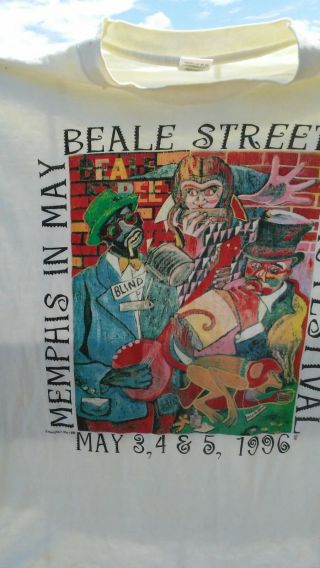 BEALE ST FESTIVAL MEMPHIS VINTAGE T SHIRT RARE LIKE size XL Memphis in May 5