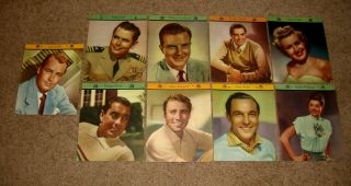 Dixie Premiums - 11 Movie Star Portraits - 1940s - 8 X 10 - Rare