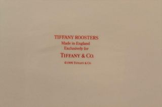 Vintage Tiffany & Co Porcelain Roosters Oval Serving Platter 7