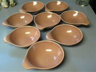 Great Vintage Russel Wright Steubenville Coral Lugged Soup Bowls - Set Of 8