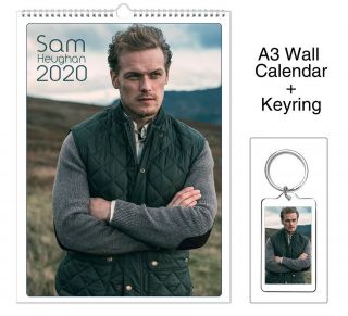 Sam Heughan 2020 Wall Holiday Calendar,  Keyring