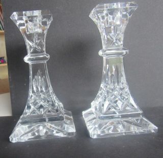 Waterford Crystal 6 Inch Lismore Candlesticks Candle Holders 5
