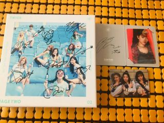 (with Photocard) Twice Signed Autograph Page Two Cheer Up Album