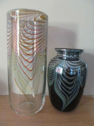 Okra Glass Vases X2