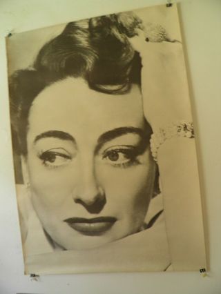 Joan Crawford Personality Poster 29 1/2 By 41 1/2 Head Shop 60 