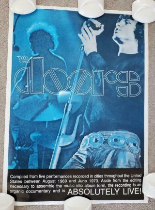 1970s The Doors Uk Uncirculated Poster Absolutely Live Morrison