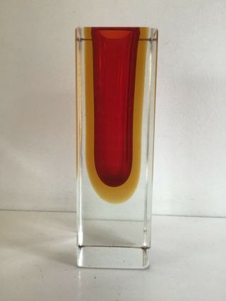 Murano Sommerso - Red Studio Glass Vase