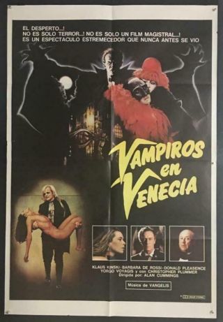 Klaus Kinski Barbara De Rossi D.  Pleasence Vampire In Venice Arg.  Movie Poster 120
