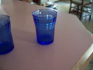 Moderntone cobalt blue 1 1/2 oz whiskey tumblers (2) 2