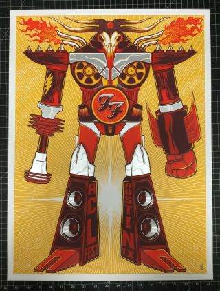 Foo Fighters Event Poster From Austin City Limits Fest 2015 Acl Jim Mazza Rare