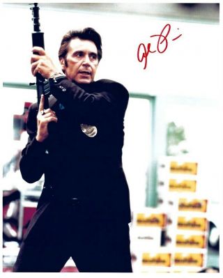 Al Pacino Hand - Signed Heat 8x10 Authentic W/ Cop Assault Rifle Closeup Scene
