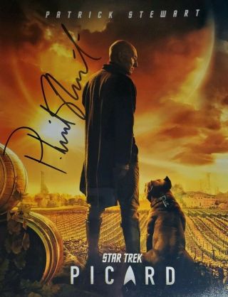 Patrick Stewart Hand Signed 8x10 Photo W/ Holo Star Trek: Picard