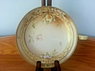 Very Rare Antique Noritake 1891 Maple Leaf Nippon Hand Painted Moriage Dish.