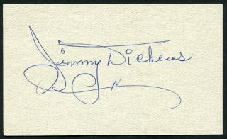 Little Jimmy Dickens Signed 3x5 Index Card Country Music Star Hof Grand Ole Opry