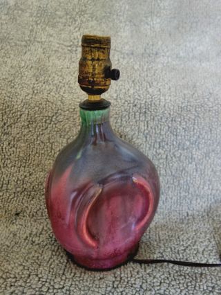 Fulper Pottery Arts And Crafts Rose And Green Flambe Lamp Base