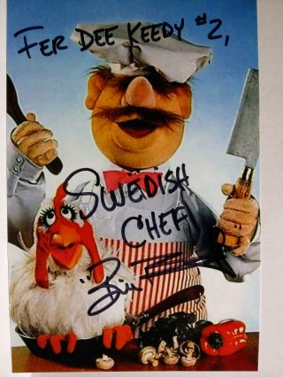 Bill Barretta As Swedish Chef Authentic Hand Signed Autograph 4x6 Photo - Muppet