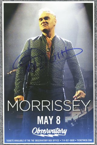 Morrissey Autographed Concert Poster Steven Patrick Morrissey,  Smiths