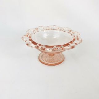 Anchor Hocking Old Colony Open Lace Edge Pink Sherbet Depression Glass