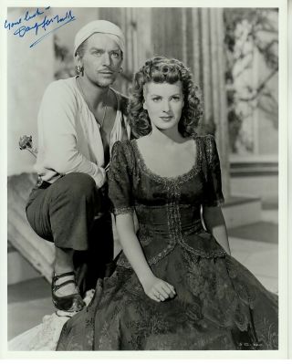 Douglas Fairbanks Jr Signed Sinbad The Sailor 8x10 W/ Maureen O 