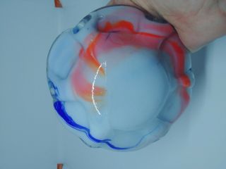 Hand Blown Murano Style Art Glass Swan Ash Tray Paperweight 6