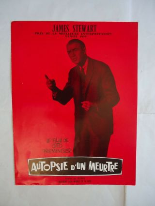 James Stewart/anatomy Of A Murder// French Pressbook