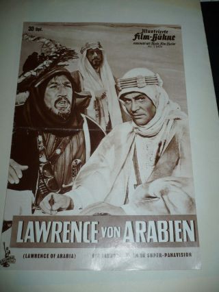 Lawrence Of Arabia,  Orig 8pg German Film Program [alec Guinness,  Peter O 