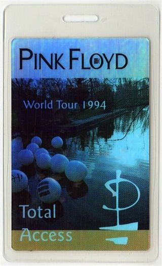 Pink Floyd Authentic 1994 Concert Laminated Backstage Pass Division Bell Tour