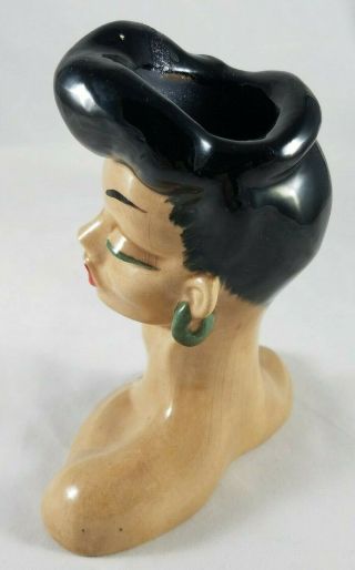 Vintage Dorothy Kindell Polynesian Nude Girl Head Vase California pottery 2