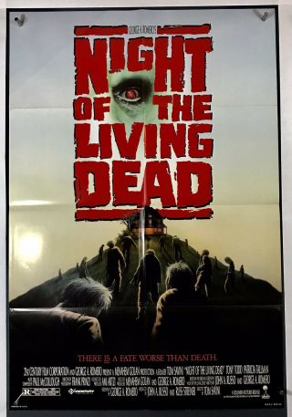 Night Of Living Dead Movie Poster (fine) One Sheet 1990 27x40 Horror 3224