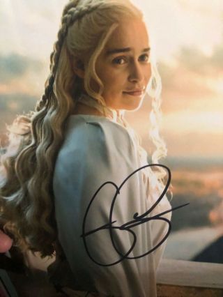Emilia Clarke Game Of Thrones Signed 8 X 10 Photo Autograph