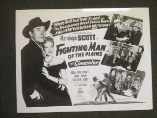 Fighting Man Of The Plains - Art Movie Photo - Randolph Scott