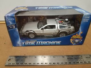 Delorean From Movie Back To The Future 2 " 1/24 Diecast Car By Welly