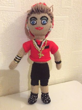 Hand Knitted Madonna Desperately Seeking Susan 11in Mascot Doll