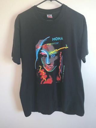 Vintage Museum Of Neon Art Mona Lisa T Shirt 1981 Single Stitch Xl